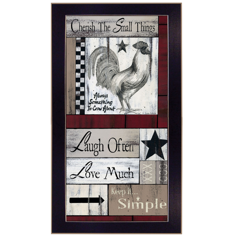 Cherish The Small Things 2 Black Framed Print Wall Art - 606114089254