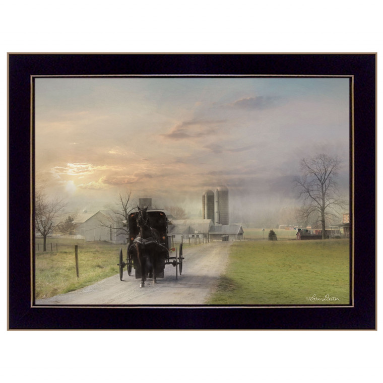 Morning Exercise 1 Black Framed Print Wall Art - 606114059868