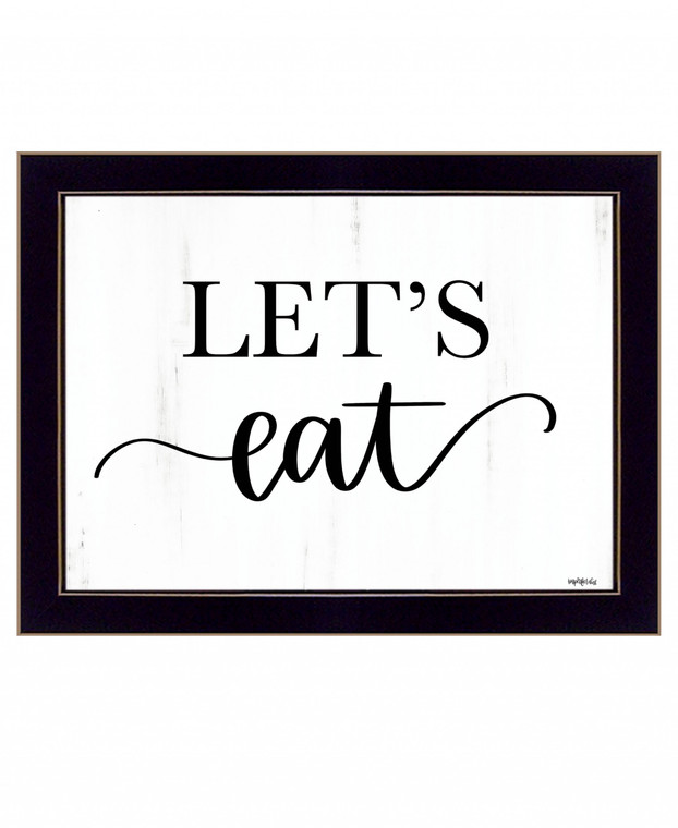 Lets Eat 1 Black Framed Print Kitchen Wall Art
