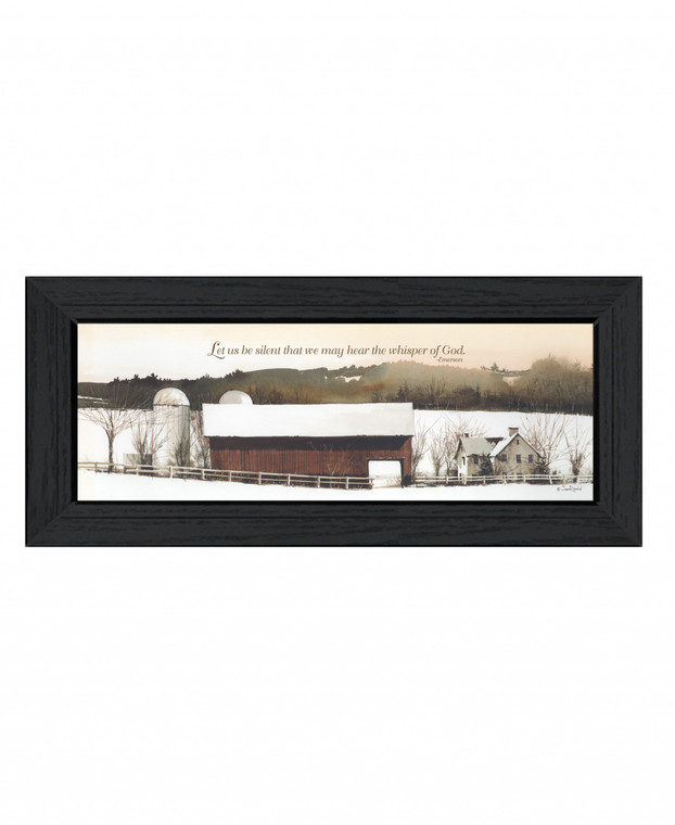 Let Us Be Silent Spiritual Black Framed Print Wall Art - 606114071648