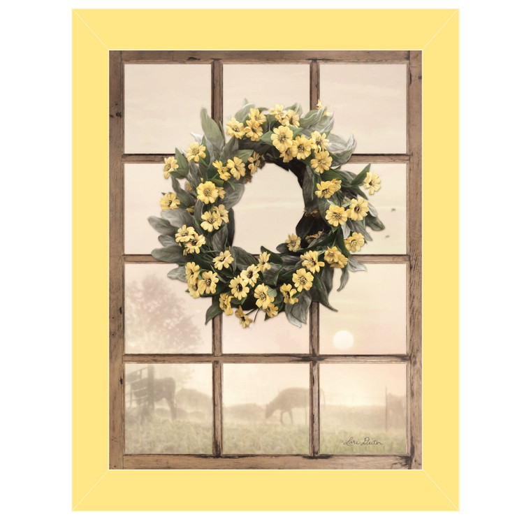 Country Gazing Framed Print Wall Art Wood, Paper, and Texture