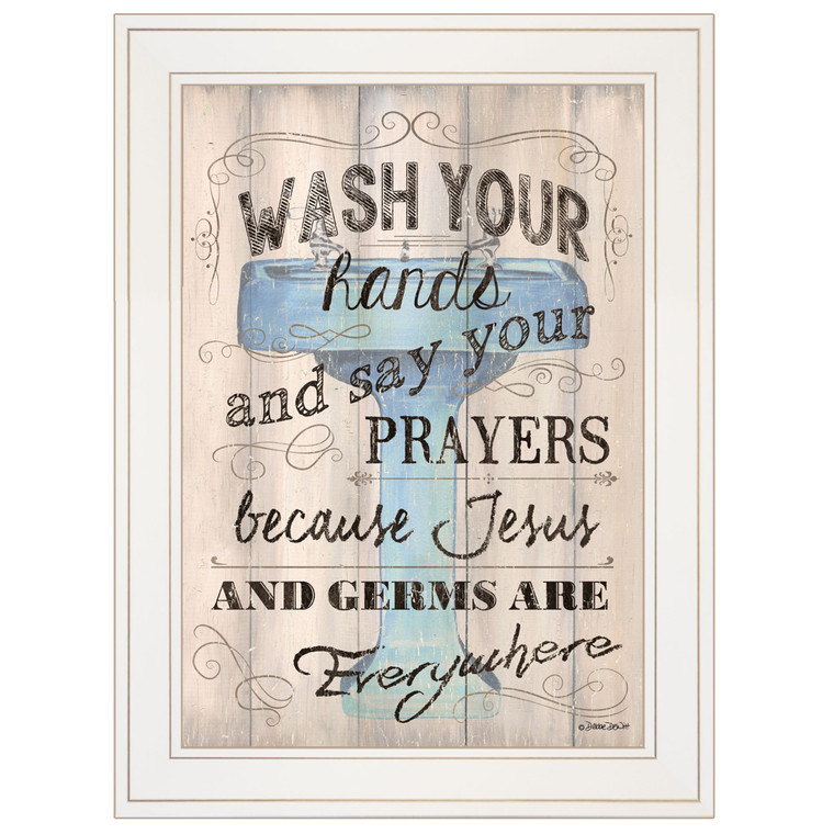 Bathroom Humor 1 White Framed Print Wall Art - 606114037804