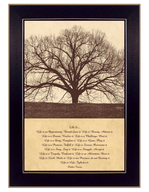 Life Is 1 Black Framed Print Wall Art