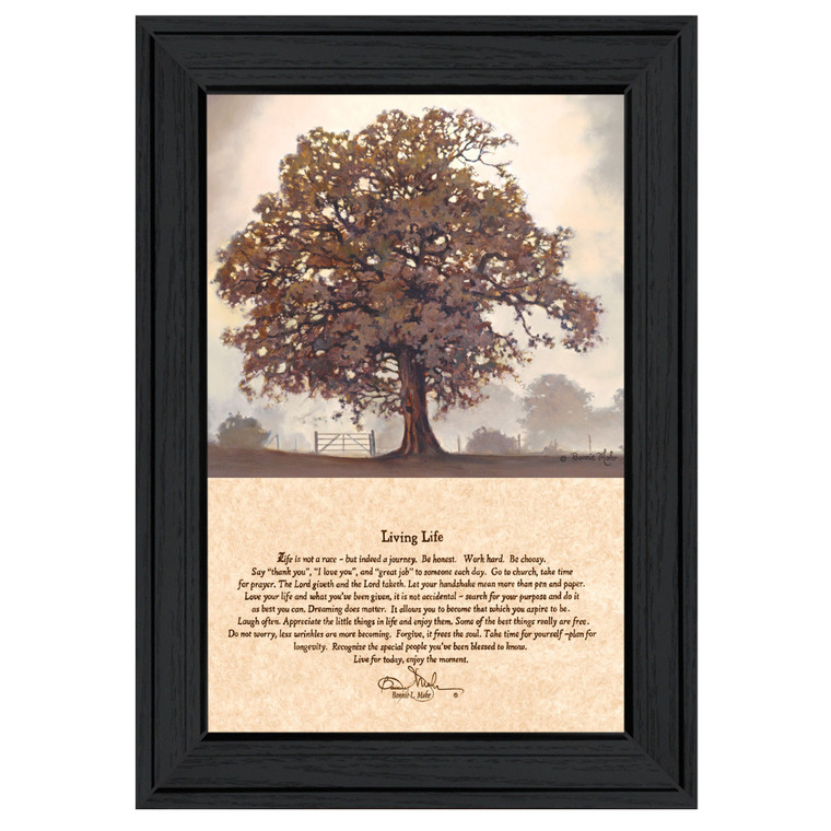 Living Life 1 Black Framed Print Wall Art - 606114063827