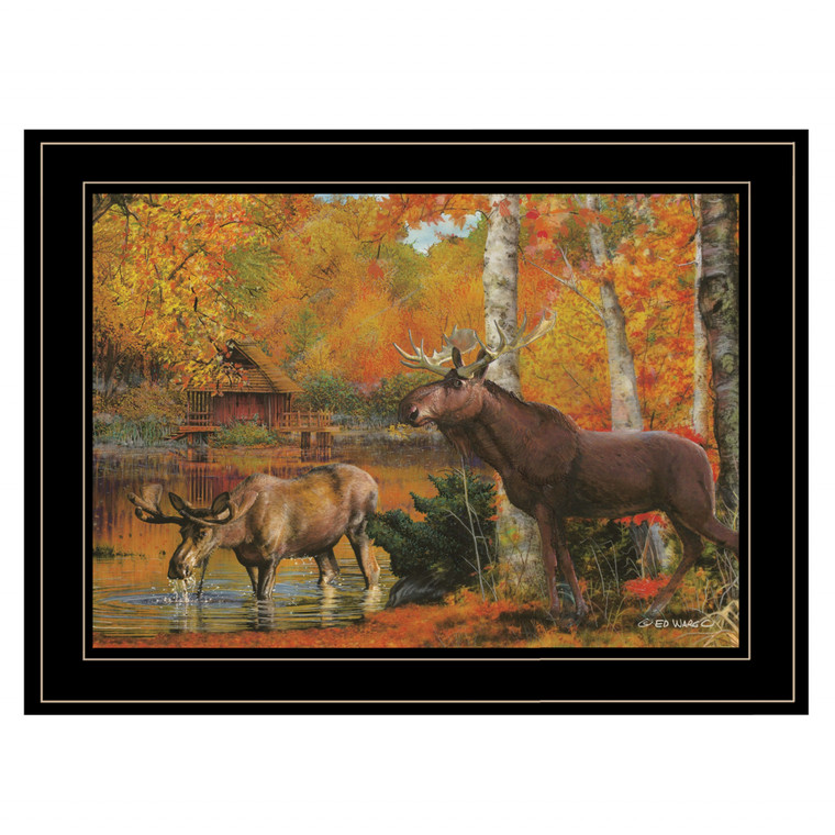 Peaceful Retreat 3 Black Framed Print Wall Art - 606114046035