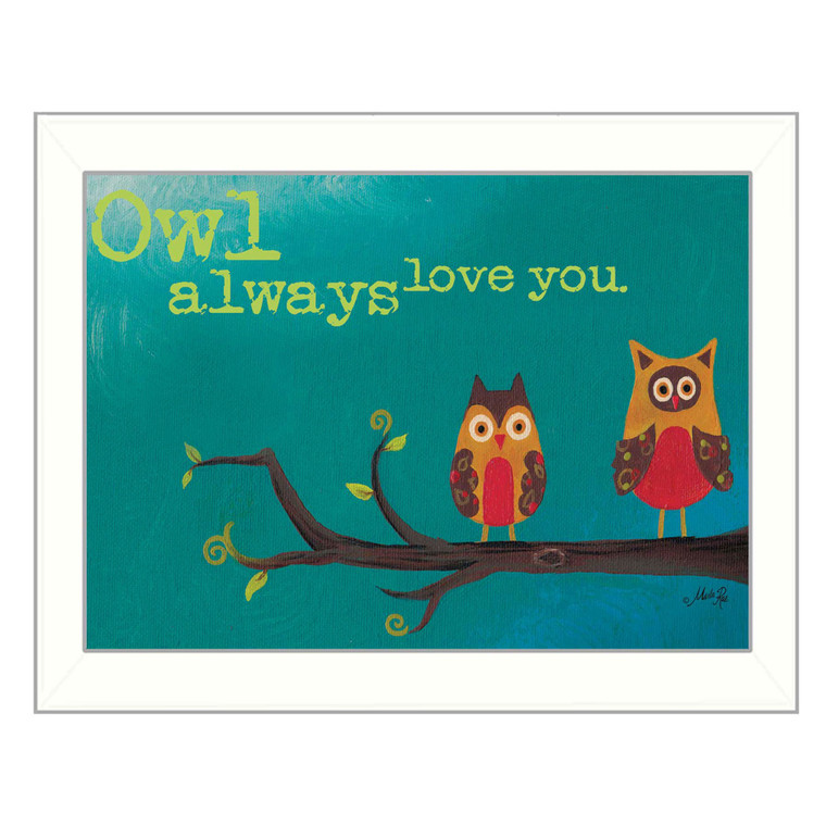 Owl Always Love You 1 White Framed Print Wall Art - 606114158578