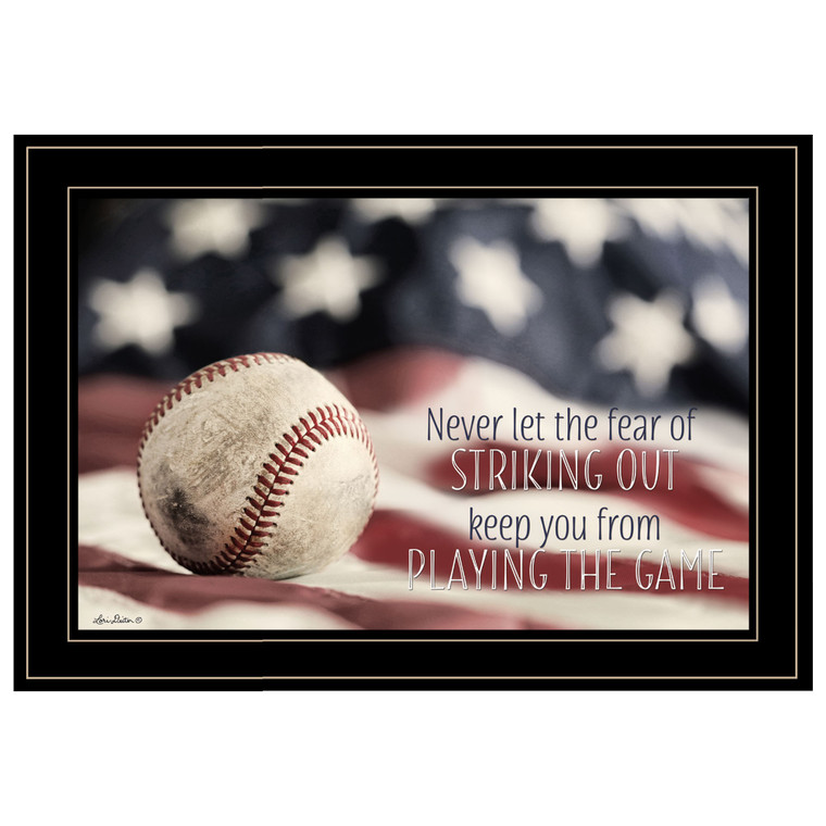 Baseball Playing The Game 2 Black Framed Print Wall Art - 606114158110