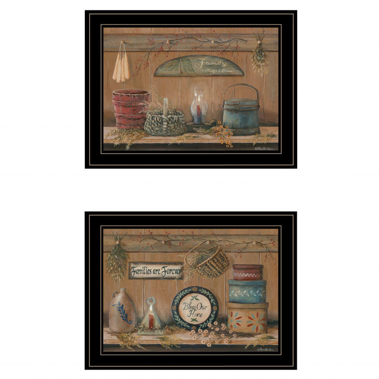 Set Of Two Shelf Treasures 2 Black Framed Print Wall Art - 606114073406