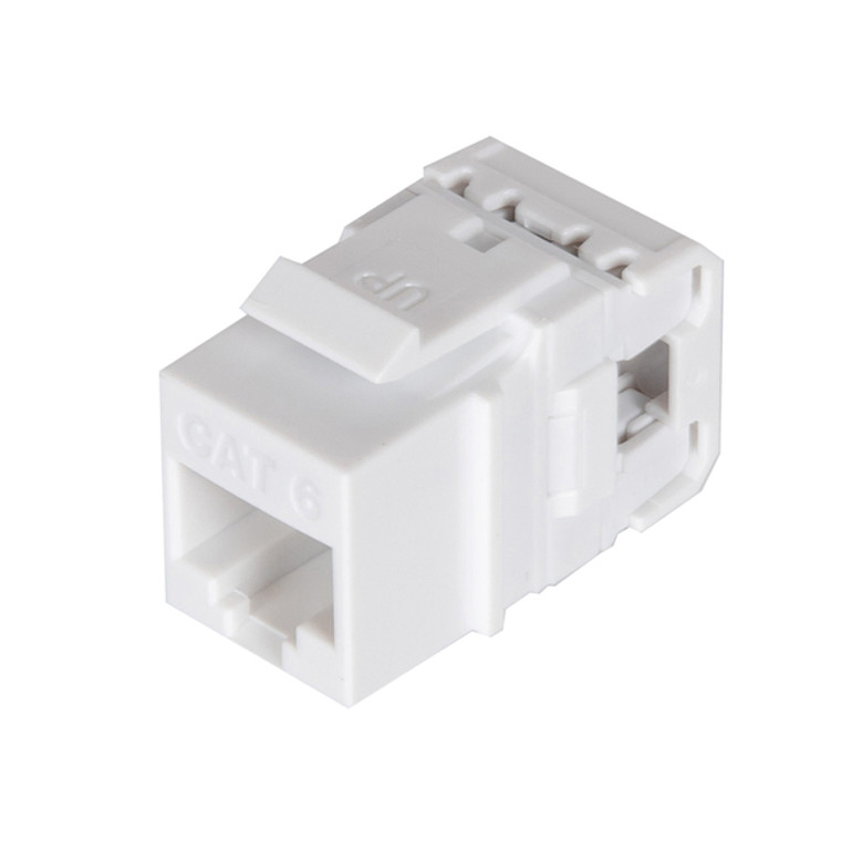 VGS6(TM) Series CAT-6 UTP RJ45 180deg Keystone Jack, Unshielded (White) - 846788119905