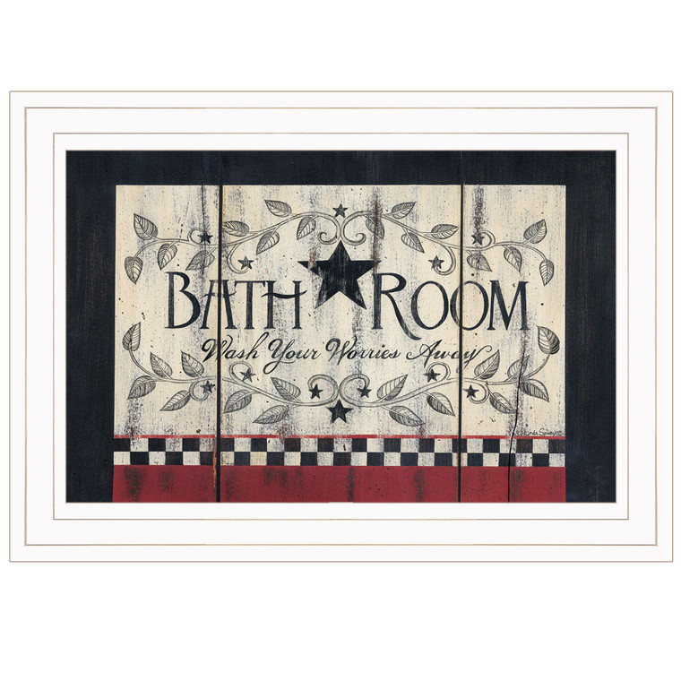Bathroom 2 White Framed Print Wall Art - 606114044031