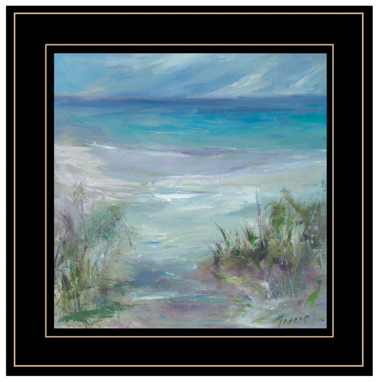 Blue Horizons 3 Black Framed Print Wall Art - 606114046868