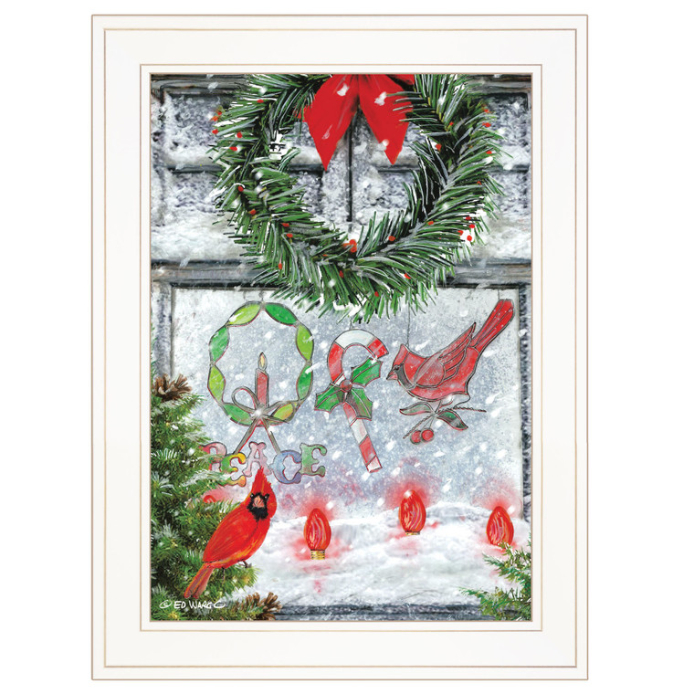 Christmas Peace 1 White Framed Print Wall Art - 606114062684