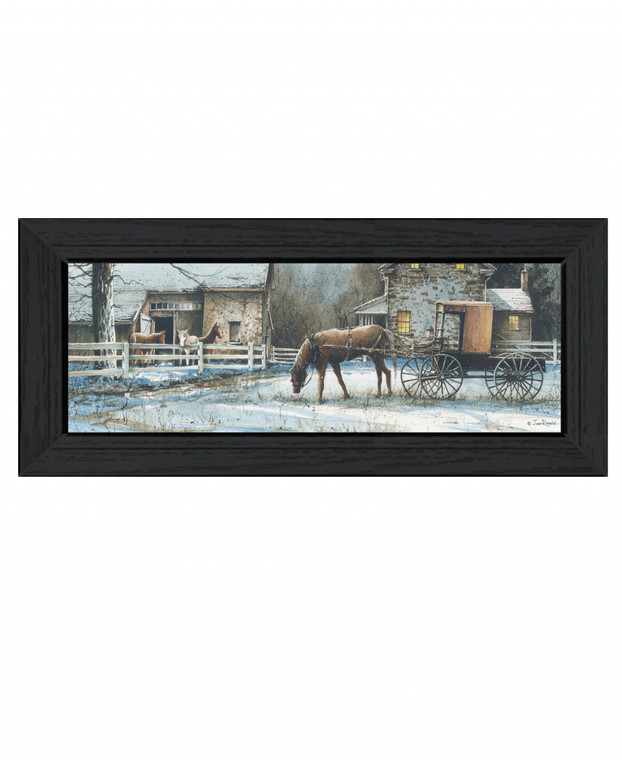 Evening On The Farm Black Framed Print Wall Art - 606114048831