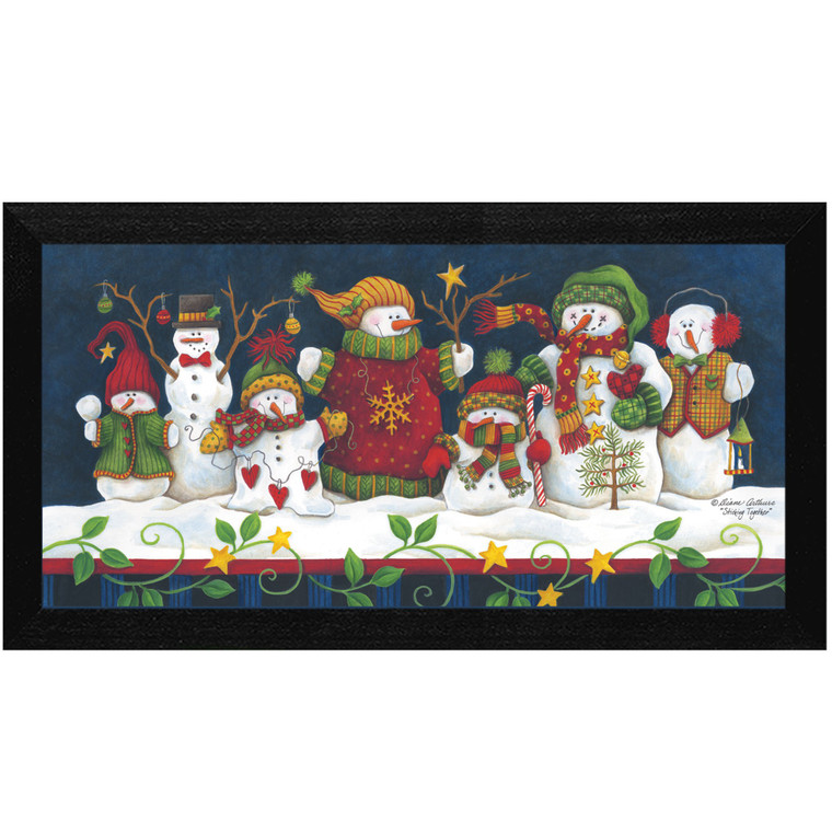 Sticking Together Black Framed Print Wall Art - 606114056775