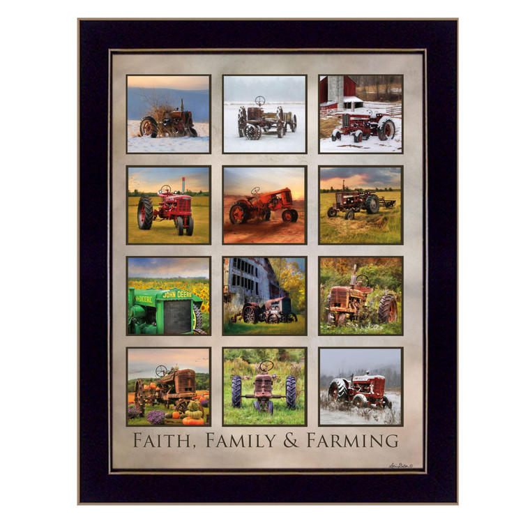 Faith Family Farming Black Framed Print Wall Art - 606114039556