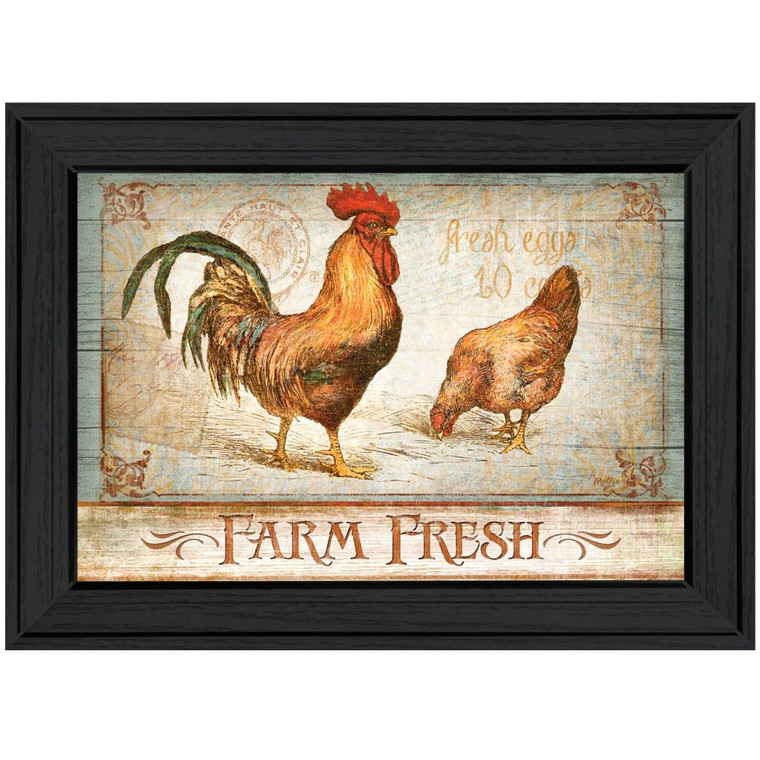 Farm Fresh Black Framed Print Wall Art - 606114041535
