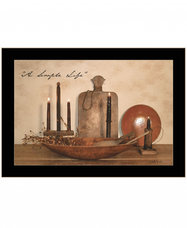 A Simple Life 2 Black Framed Print Wall Art - 606114061021