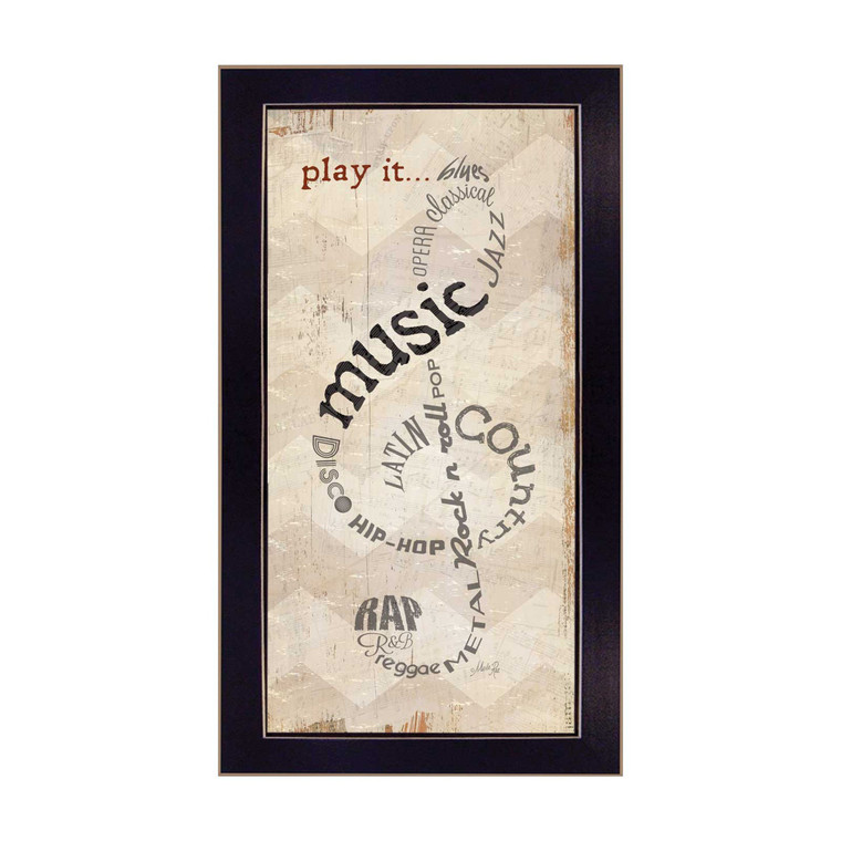 Play It 3 Black Framed Print Wall Art - 606114040309