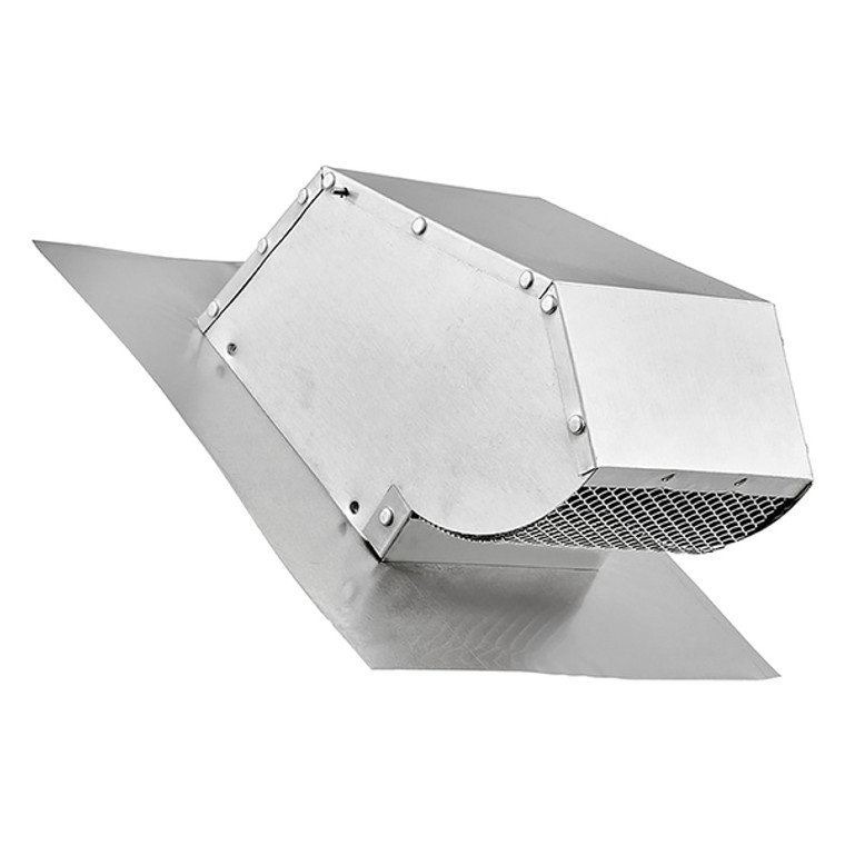 4-In. Aluminum Exhaust Roof Vent Cap with Screen, Damper, and Collar, 109R - 039899001096