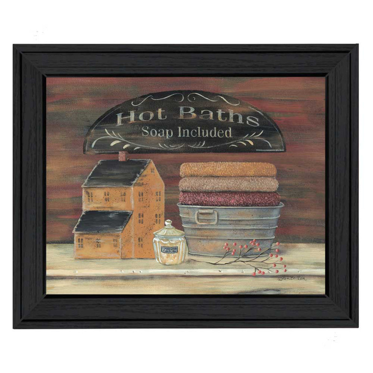 Hot Bath 4 Black Framed Print Wall Art - 606114036791