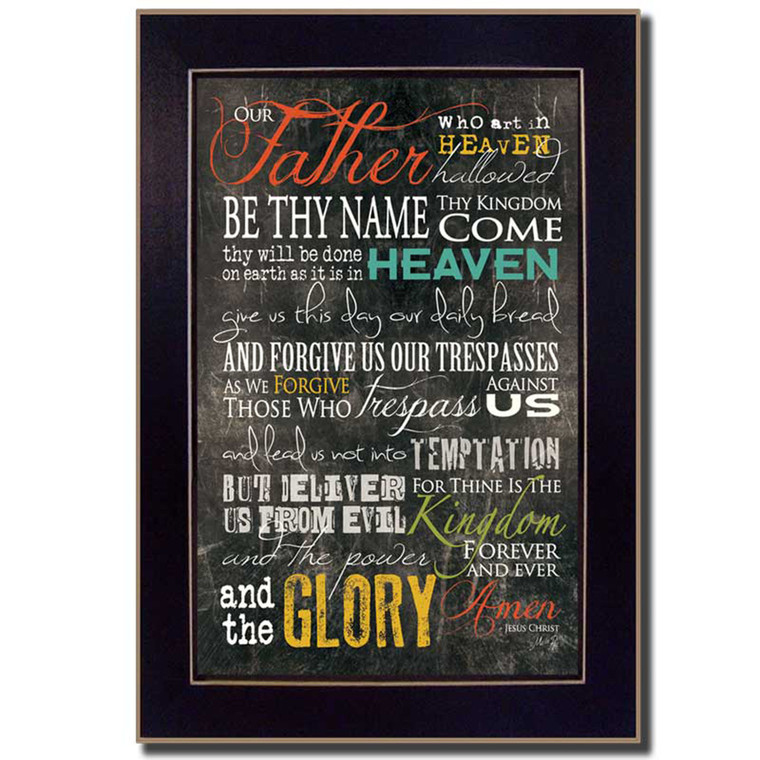 The Lords Prayer 1 Black Framed Print Wall Art - 606114058526