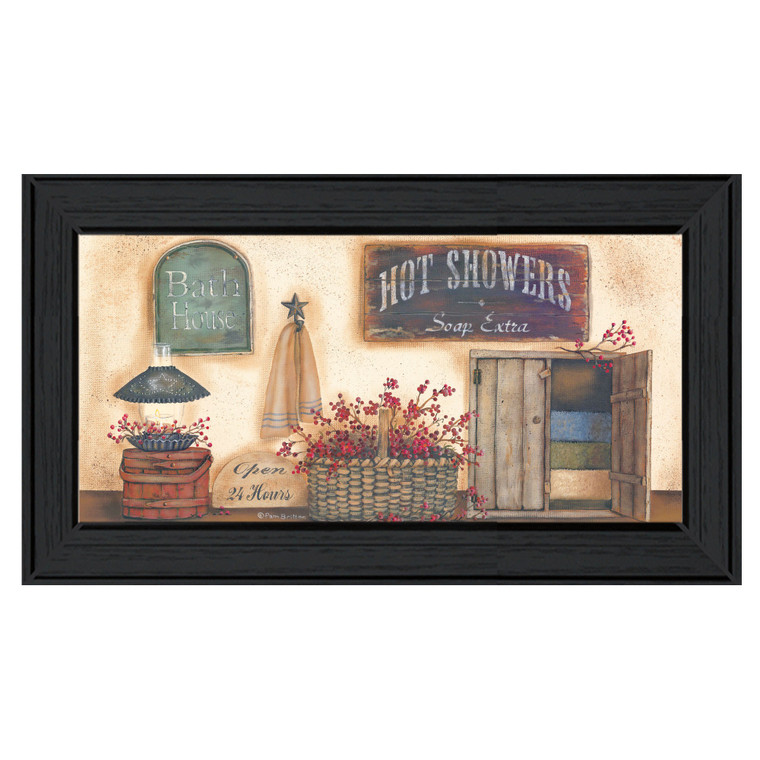 Bath House Collection 2 Black Framed Print Wall Art - 606114063742
