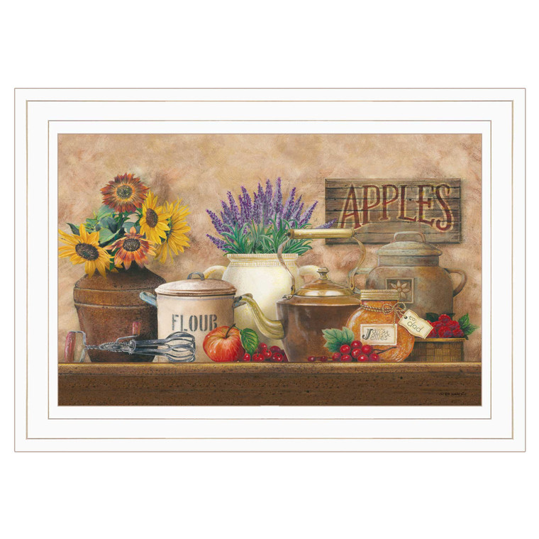 Antique Kitchen 1 White Framed Print Wall Art - 606114063896