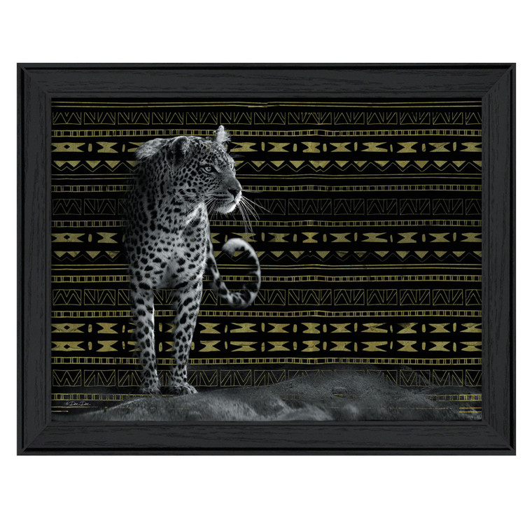 Patterned Leopard Black Framed Print Wall Art - 606114037767