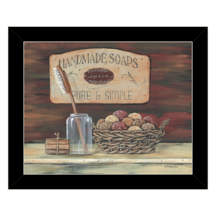 HANDMADE SOAPS 5 Black Framed Print Wall Art - 606114057321