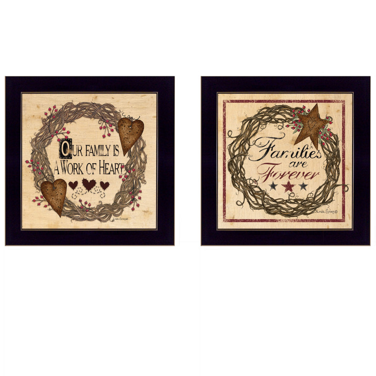 Set Of Two Family Wisdom Ii Black Framed Print Wall Art - 606114680628