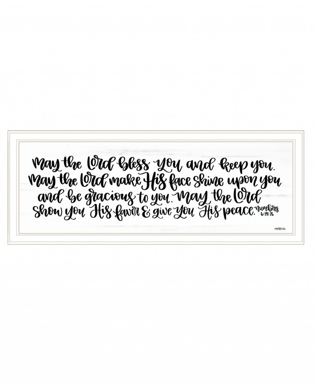 May The Lord Bless You And Keep You 1 White Framed Print Wall Art - 606114050827