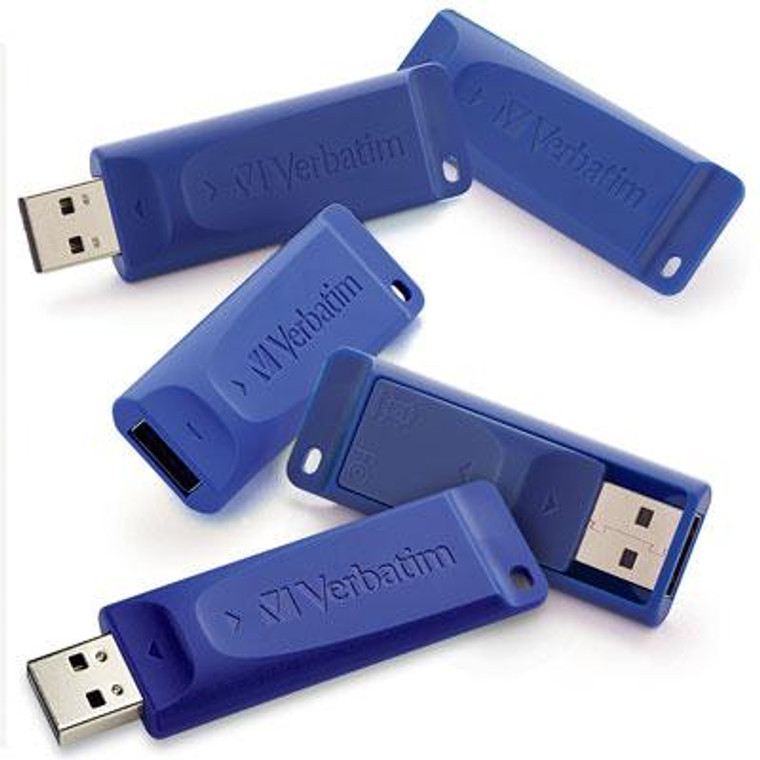8GB USB Flash Drive 5 Pk Blue - 023942991212