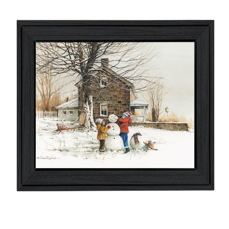 The Joy Of Snow 1 Black Framed Print Wall Art - 606114038658