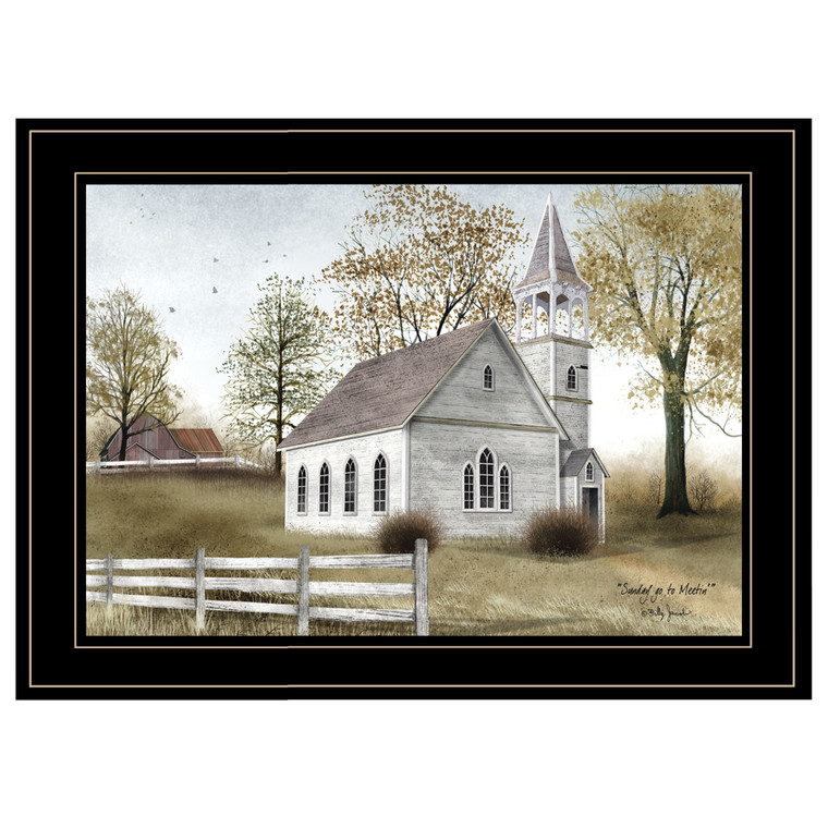 Sunday Go To Meetin 3 Black Framed Print Wall Art - 606114063599