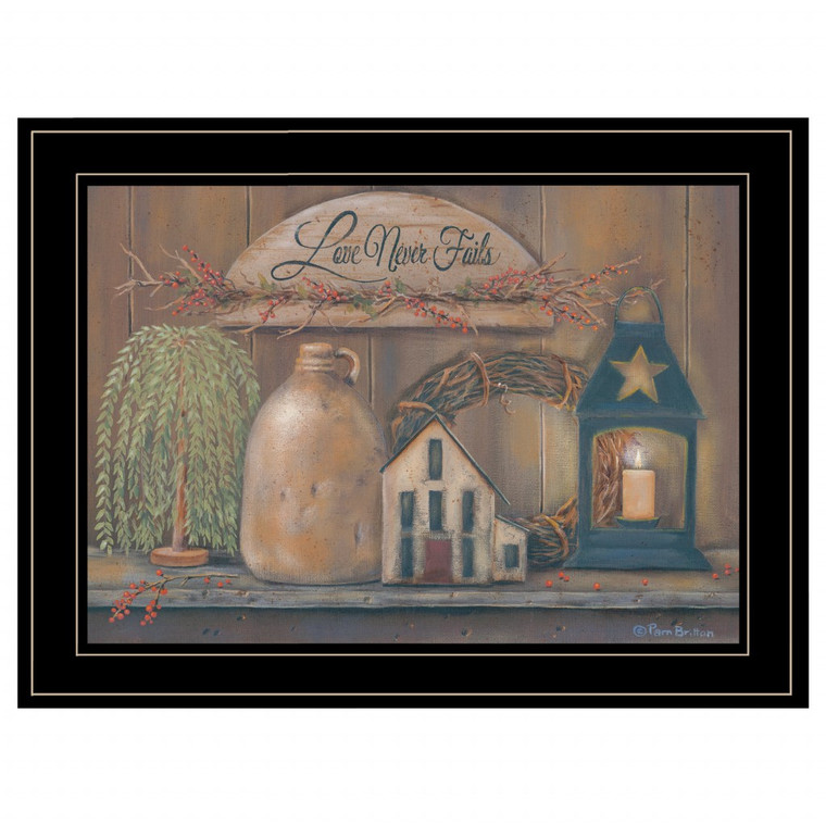 Love Never Fails 6 Black Framed Print Wall Art - 606114045403
