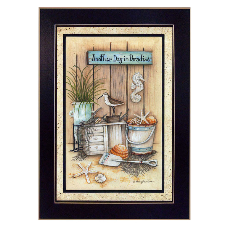 Another Day In Paradise 1 Black Framed Print Wall Art - 606114158967