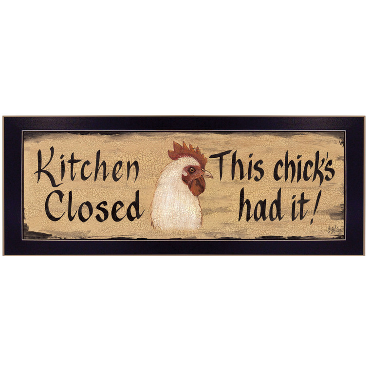 Kitchen Closed Black Framed Print Wall Art - 606114057697
