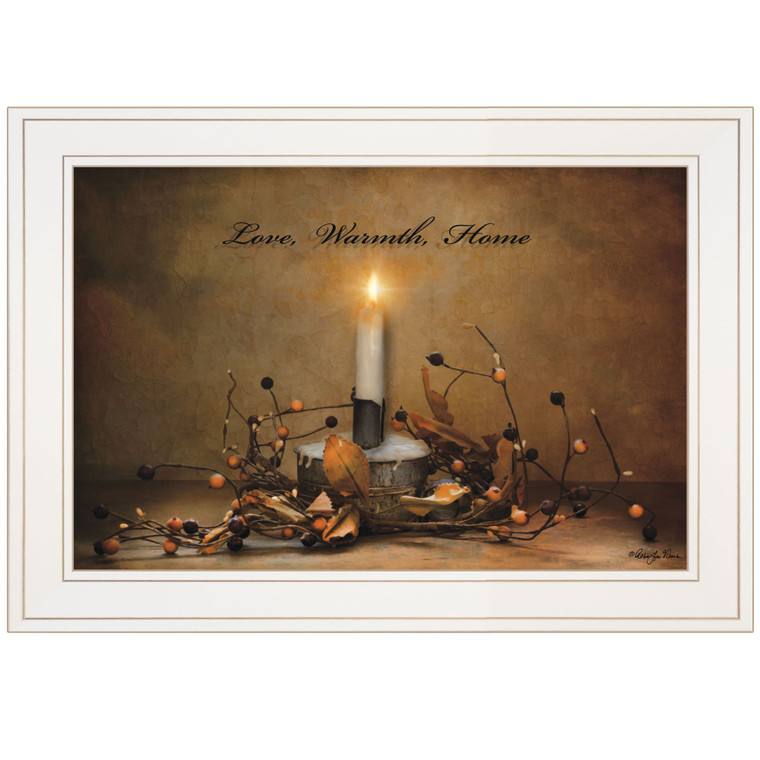 Love Warmth Home 1 White Framed Print Wall Art - 606114159674
