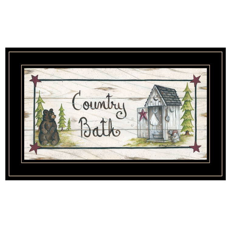Country Bath 2 Black Framed Print Wall Art - 606114040712