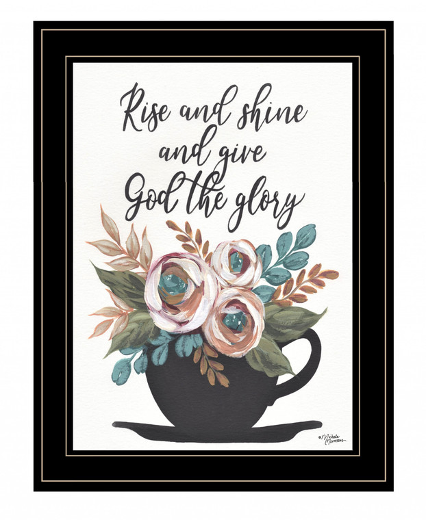 Rise And Shine 6 Black Framed Print Wall Art - 606114053347