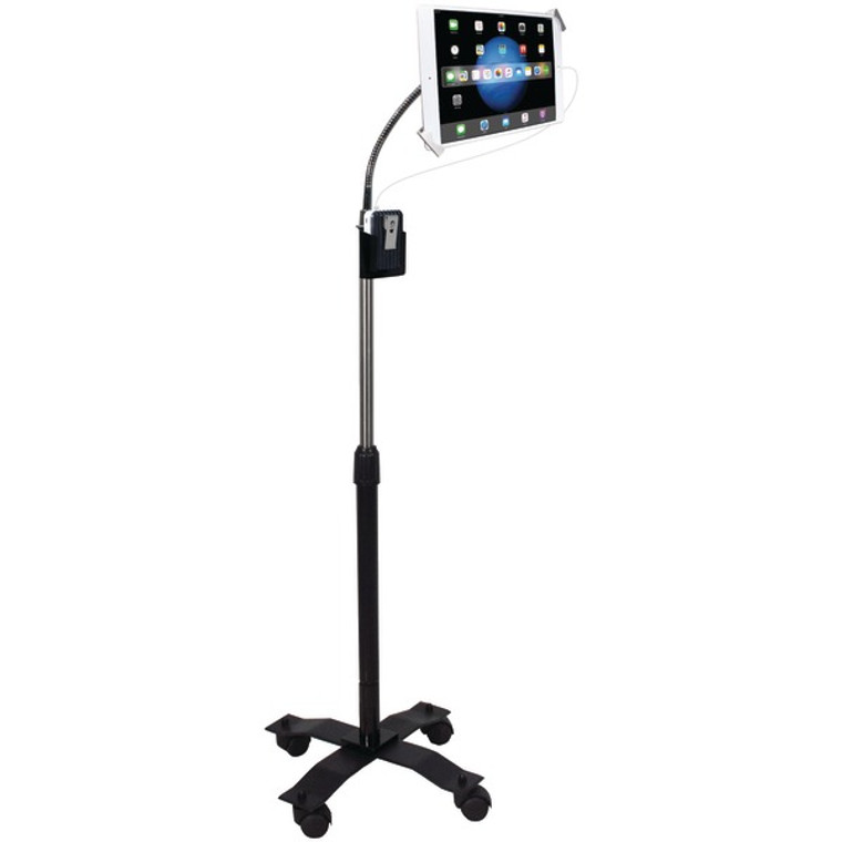 Compact Security Gooseneck Floor Stand with Lock and Key Security System for iPad(R)/Tablet - 656777014261