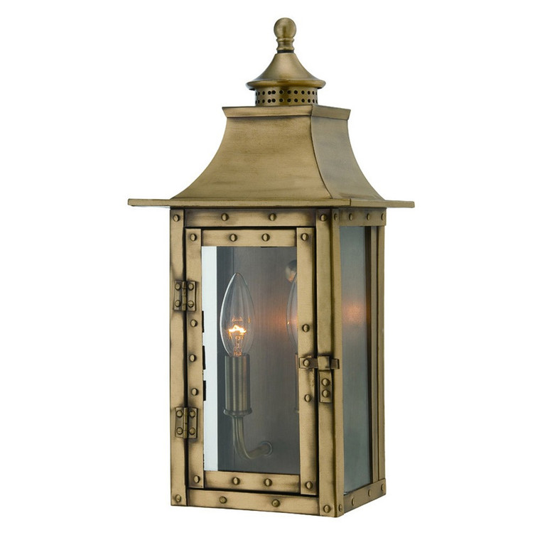 St. Charles 2-Light Aged Brass Wall Light - 808230010369