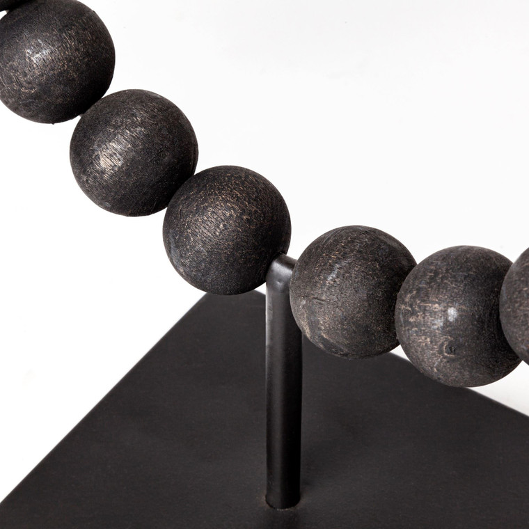 Petite Black Beaded Sculpture - 808230026384