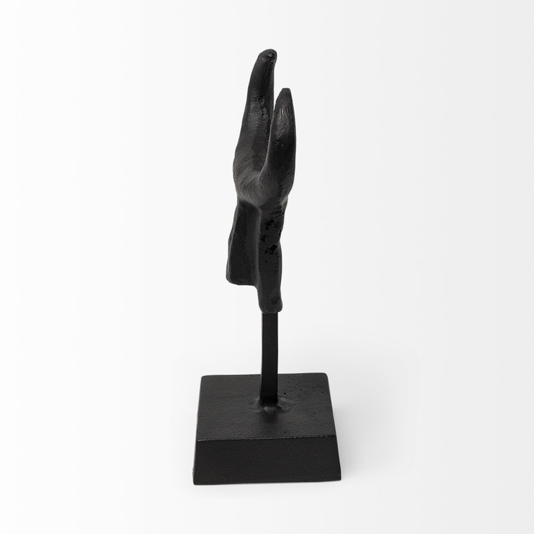 Black Metal Tribal Inspired Sculpture - 808230025578