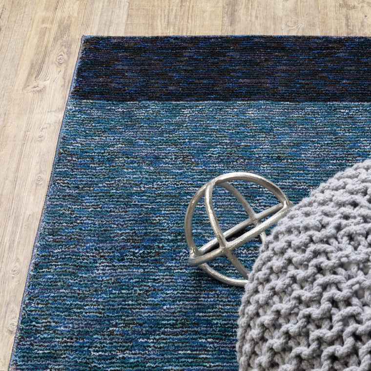 Homeroots Home Decor 9' x 12' Geometric Power Loom Area Rug, Blue Purple Grey And Teal