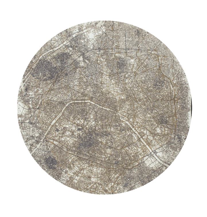 Homeroots Home Decor 8' Gray and White Round Abstract Non Skid Area Rug