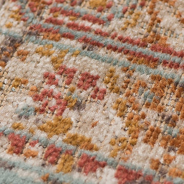 Homeroots Home Decor 7' x 9' Teal Southwestern Power Loom Area Rug With Fringe