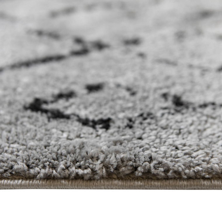 Homeroots Home Decor 8' x 11' Gray and Black Geometric Shag Area Rug