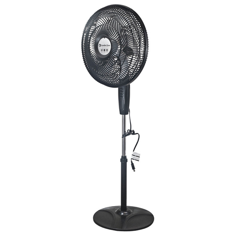 Powr Curve Technology(TM) 3-Speed 90-Watt 18-In. Oscillating Portable Stand Fan - 070792001936