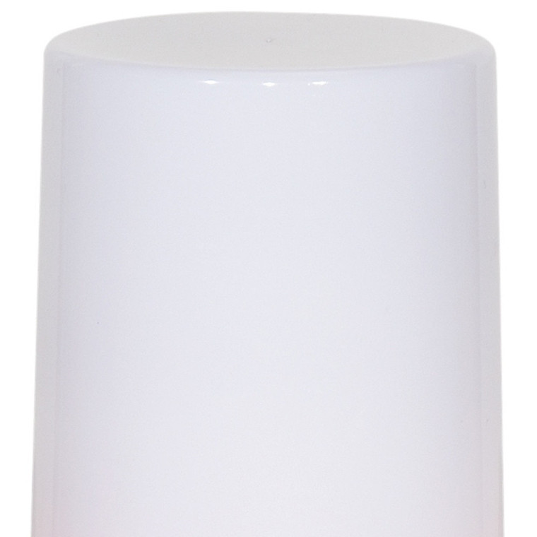 Set of Two White Flameless Pillar Candle Plastic